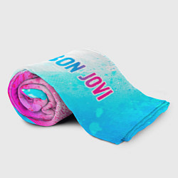 Плед флисовый Bon Jovi Neon Gradient, цвет: 3D-велсофт — фото 2