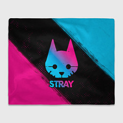 Плед флисовый Stray - Neon Gradient, цвет: 3D-велсофт