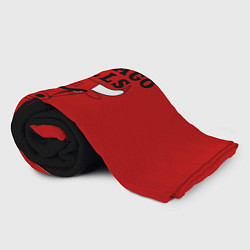 Плед флисовый Чикаго Буллз black & red, цвет: 3D-велсофт — фото 2
