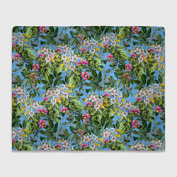 Плед флисовый Милые Цветы, цвет: 3D-велсофт