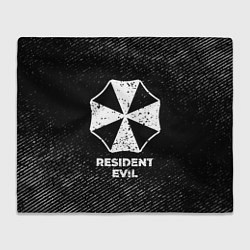 Плед флисовый Resident Evil с потертостями на темном фоне, цвет: 3D-велсофт