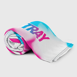 Плед флисовый Stray neon gradient style: надпись и символ, цвет: 3D-велсофт — фото 2