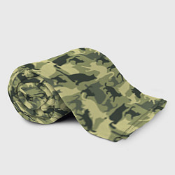 Плед флисовый Кошачий камуфляж в зеленой гамме, цвет: 3D-велсофт — фото 2
