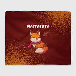 Плед флисовый Маргарита осенняя лисичка, цвет: 3D-велсофт