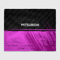 Плед флисовый Mitsubishi pro racing: символ сверху, цвет: 3D-велсофт