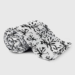 Плед флисовый Черно белый абстрактный модный узор, цвет: 3D-велсофт — фото 2