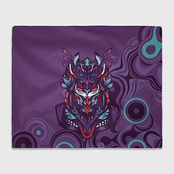 Плед флисовый Японский стиль- узорная маска, цвет: 3D-велсофт