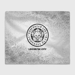 Плед флисовый Leicester City с потертостями на светлом фоне, цвет: 3D-велсофт