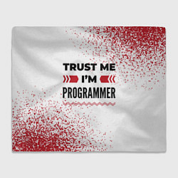 Плед флисовый Trust me Im programmer white, цвет: 3D-велсофт