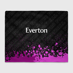 Плед флисовый Everton pro football: символ сверху, цвет: 3D-велсофт