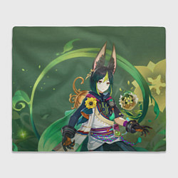 Плед флисовый Tighnari Genshin Impact, цвет: 3D-велсофт