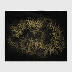 Плед флисовый Universe in golden crackles abstraction, цвет: 3D-велсофт