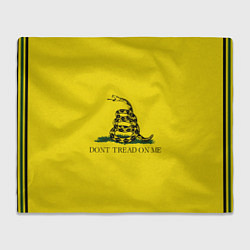 Плед флисовый Dont tread on me или Гадзденская змея, цвет: 3D-велсофт