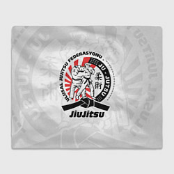 Плед флисовый Jiujitsu emblem Джиу-джитсу, цвет: 3D-велсофт