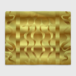 Плед флисовый Золото абстрактная графика, цвет: 3D-велсофт