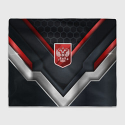 Плед флисовый Красный герб России, цвет: 3D-велсофт