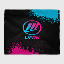 Плед флисовый Lifan - neon gradient, цвет: 3D-велсофт