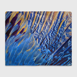 Плед флисовый Перьевой паттерн - авангард, цвет: 3D-велсофт