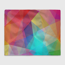Плед флисовый Нежный разноцветный фон, цвет: 3D-велсофт