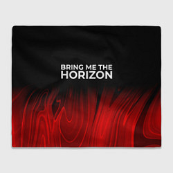 Плед флисовый Bring Me the Horizon red plasma, цвет: 3D-велсофт