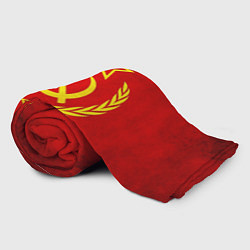 Плед флисовый СССР - старый флаг, цвет: 3D-велсофт — фото 2
