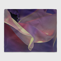 Плед флисовый Абстрактные объёмные волны бархата, цвет: 3D-велсофт