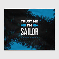 Плед флисовый Trust me Im sailor dark, цвет: 3D-велсофт