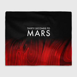 Плед флисовый Thirty Seconds to Mars red plasma, цвет: 3D-велсофт