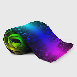 Плед флисовый Неоновая абстракция, цвет: 3D-велсофт — фото 2