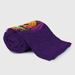 Плед флисовый Злобная тыква Хэллоуин, цвет: 3D-велсофт — фото 2