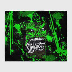 Плед флисовый Slipknot - green monster по, цвет: 3D-велсофт