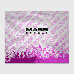Плед флисовый Mass Effect pro gaming: символ сверху, цвет: 3D-велсофт