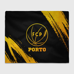 Плед флисовый Porto - gold gradient, цвет: 3D-велсофт