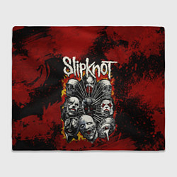 Плед флисовый Slipknot rock, цвет: 3D-велсофт