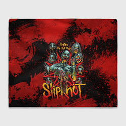 Плед флисовый Slipknot red satan, цвет: 3D-велсофт