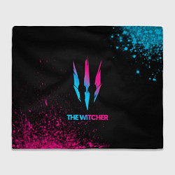 Плед флисовый The Witcher - neon gradient, цвет: 3D-велсофт