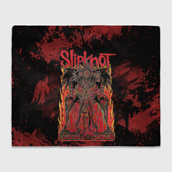 Плед флисовый Slipknot black and red, цвет: 3D-велсофт