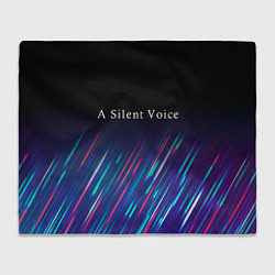 Плед флисовый A Silent Voice stream, цвет: 3D-велсофт