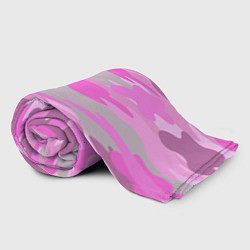 Плед флисовый Милитари детский девчачий розовый, цвет: 3D-велсофт — фото 2