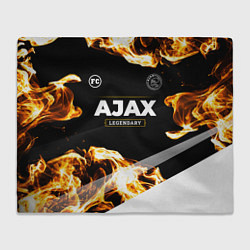 Плед флисовый Ajax legendary sport fire, цвет: 3D-велсофт