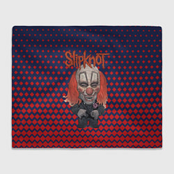 Плед флисовый Slipknot clown, цвет: 3D-велсофт