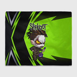 Плед флисовый Slipknot green, цвет: 3D-велсофт