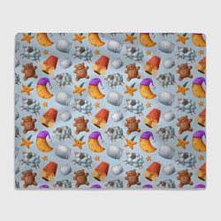 Плед флисовый Барашки и подушки, цвет: 3D-велсофт