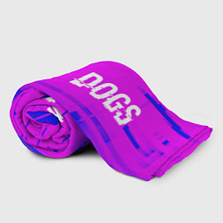 Плед флисовый Watch Dogs glitch text effect: надпись и символ, цвет: 3D-велсофт — фото 2