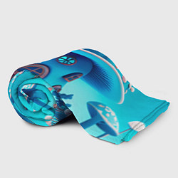 Плед флисовый Домик из голубого мухомора, цвет: 3D-велсофт — фото 2