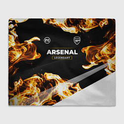 Плед флисовый Arsenal legendary sport fire, цвет: 3D-велсофт