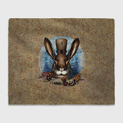 Плед флисовый Ретро кролик, цвет: 3D-велсофт