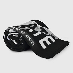 Плед флисовый Боец карате на черном фоне - федерация карате Росс, цвет: 3D-велсофт — фото 2