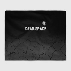 Плед флисовый Dead Space glitch на темном фоне: символ сверху, цвет: 3D-велсофт