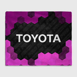 Плед флисовый Toyota pro racing: надпись и символ, цвет: 3D-велсофт